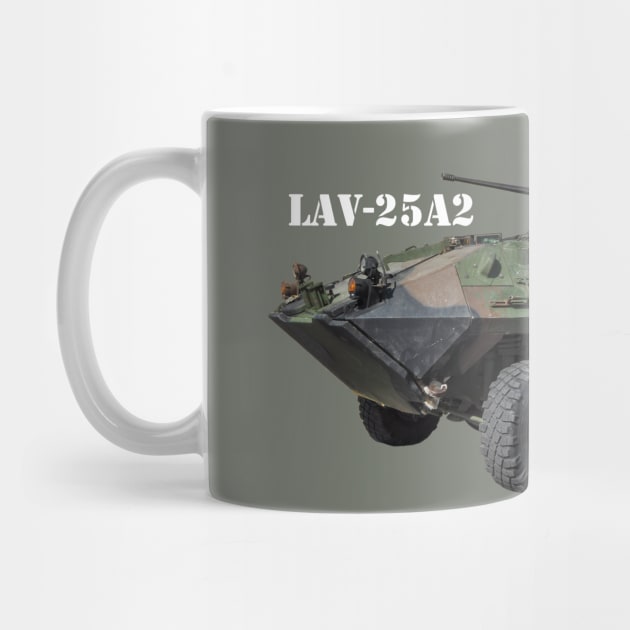 LAV-25A2 Wheeled Armored Vehicle-white text by Toadman's Tank Pictures Shop